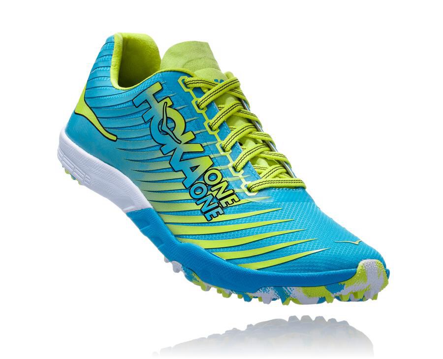 Hoka Mens Spikes NZ - Hoka One One Evo Xc Blue/Green (NFP702658)